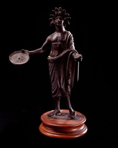 Etruscan कला: "" महिला की पेशकश "" दूसरी शताब्दी ईसा पूर्व से कांस्य प्रतिमा द्वारा इट्रस्केन
