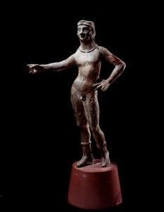 इट्रस्केन सभ्यता: "" कुलसंस डिजाइन के देवता "" कांस्य मूर्तिकला, कोर्टोना से 3 शताब्दी ईसा पूर्व, इटली की दुल्हन 30 सेमी द्वारा इट्रस्केन