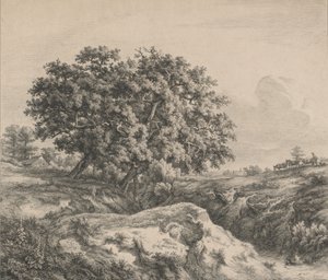 ओक ट्री बाय ए रेविन, 1845। द्वारा यूजीन ब्लेरी