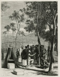 1877 में टूर डू मोंडे में प्रकाशित डॉ. हरमंद द्वारा लाओस और इंडोचाइना की जंगली आबादी की कहानी को चित्रित करने के लिए डॉ. हरमंद ने स्वदेशी खास, एक एटोपु (लाओस) पर मानवशास्त्रीय मापन की प्रक्रिया की, जो यूजीन बर्नैंड द्वारा उकेरी गई थी। नीचे द्वारा यूजीन बर्नैंड