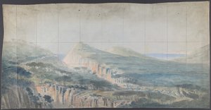 ओपेरा, पेरिस, 1830-90 में एक स्टेज सेट के लिए डिज़ाइन। द्वारा यूजीन सिसेरी