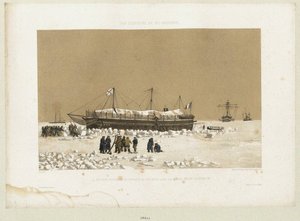 किम्बर्न, 1856 के पास बर्फ में फ्लोटिंग बैटरी टोंनटेन् द्वारा यूजीन सिसेरी