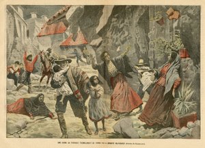 ले पेलेरिन में यूजीन डंबलन्स (1865-1945) का चित्रण, 02/09/06 - भयानक भूकंप का एक दृश्य - विविध तथ्य, लैटिन अमेरिका, भूकंप, चिली, वालपरिसो द्वारा यूजीन डंबलान्स