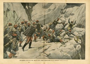ले पेलेरिन में यूजीन डंबलन्स (1865-1945) का चित्रण, 06/03/04 - आल्प्स में पारे दर्रे पर एक हिमस्खलन, जिससे 157वें इन्फैंट्री में कई मौतें हुईं - विभिन्न तथ्य, आर्मी, माउंटेन माउंटेनियरिंग क्लाइंबिंग, इन्फैंट्री , आल्प्स, हिमस्खलन - सैनिक द्वारा यूजीन डंबलान्स
