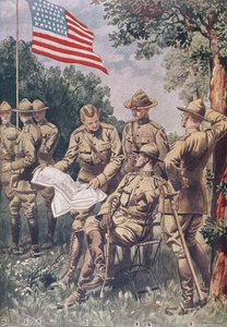 फ्रांस में अमेरिकियों का आगमन: 1917-18, &39;ले पेटिट जर्नल&39; के विभिन्न रैंकों की पहचान कैसे करें द्वारा यूजीन डंबलान्स
