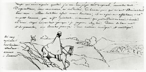 Viollet-le-Duc फ्रांस के माध्यम से अपनी यात्रा पर (कागज पर स्याही) द्वारा यूजीन इमैनुएल वायलेट ले डुको