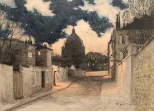 मोंटमार्ट्रे, 1897 में तारों वाली रात। द्वारा यूजीन ग्रासेट