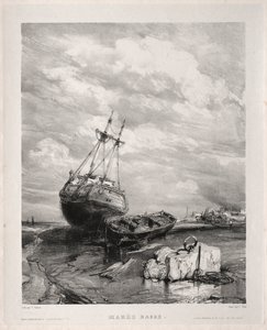 छह मरीन: कम ज्वार, 1833। द्वारा यूजीन इसाबे