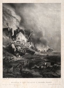 छह मरीन: कम ज्वार, 1833 में एक नाव का परिशोधन। द्वारा यूजीन इसाबे