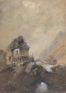 Dieppe, 1843 में गांव। द्वारा यूजीन इसाबे