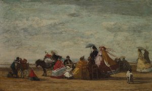 बीच दृश्य, सी। 1865-1867। द्वारा यूजीन लुई बौडिन