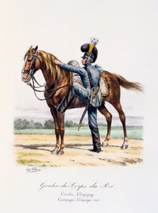 किंग्स बॉडीगार्ड्स, क्रू राइडर, स्पेनिश अभियान, 1823 द्वारा यूजीन टिटेक्स