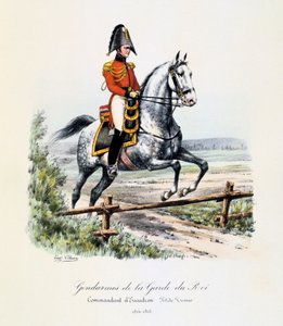जेंडर गार्ड्स ऑफ़ द किंग्स गार्ड, स्क्वाड्रन कमांडर, छोटी पोशाक, 1814-15 द्वारा यूजीन टिटेक्स