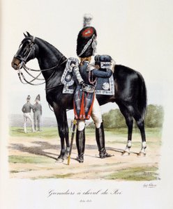 ग्रेनेडियर्स ऑन द हॉर्सबैक ऑफ़ द किंग, 1814-15 द्वारा यूजीन टिटेक्स
