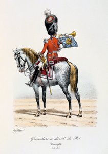 ग्रेनेडियर्स ए चेवेल डू रोई, ट्रम्पेटर, 1814 - 15 द्वारा यूजीन टिटेक्स