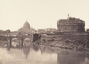 कास्टेल सेंट एंजेलो का दृश्य। सेंट पीटर, 1848-52।