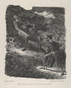 फाउस्ट एंड मेफिस्टोफेल्स इन द हर्ट्ज माउंटेन्स गोएथे, फॉस्ट, 1825-27., 1825-27। द्वारा यूजीन डेलाक्रोइक्स