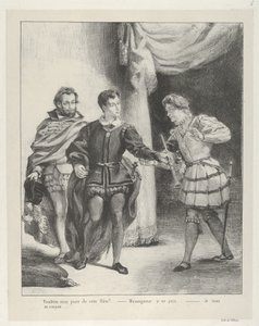 हेमलेट और गिल्डनस्टर्न, 1834-43।, 1834-43। द्वारा यूजीन डेलाक्रोइक्स
