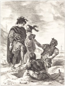 कब्र खोदने वालों से पहले हेमलेट और होरेशियो (अधिनियम V, दृश्य I) द्वारा यूजीन डेलाक्रोइक्स