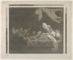 एक सैन्य अस्पताल का आंतरिक भाग, 1828 या उससे पहले का, 1828 या उससे पहले का। द्वारा यूजीन डेलाक्रोइक्स