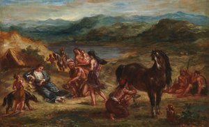 1862 के सीथियन के बीच ओविड। द्वारा फर्डिनेंड विक्टर यूजीन डेलाक्रोइक्स