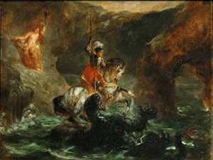 पर्सियस फ्रीिंग एंड्रोमेडा, 1847। द्वारा यूजीन डेलाक्रोइक्स