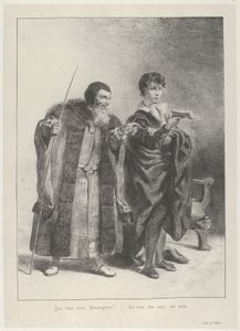 पोलोनियस और हेमलेट, 1834-43।, 1834-43। द्वारा यूजीन डेलाक्रोइक्स