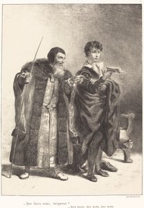 पोलोनियस एंड हैमलेट एक्ट II, सीन II, 18341843। द्वारा यूजीन डेलाक्रोइक्स