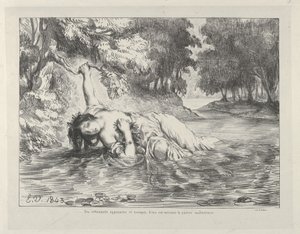 ओफेलिया की मौत, 1843, 1843। द्वारा यूजीन डेलाक्रोइक्स