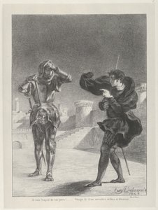 द घोस्ट ऑन द टैरेस, 1843., 1843। द्वारा यूजीन डेलाक्रोइक्स