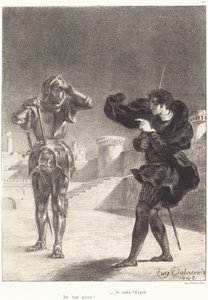 द घोस्ट ऑन द टैरेस एक्ट I, सीन V, 1843। द्वारा यूजीन डेलाक्रोइक्स