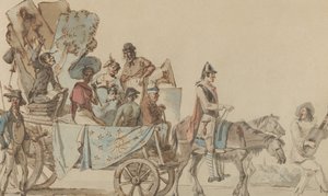 सड़क पर नाट्य मंडली, 1818। द्वारा यूजीन डेलाक्रोइक्स