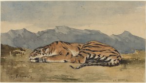 टाइगर, सी. 1830. द्वारा यूजीन डेलाक्रोइक्स