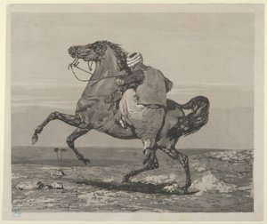 तुर्क माउंटिंग हिज़ हॉर्स, 1824।, 1824। द्वारा यूजीन डेलाक्रोइक्स