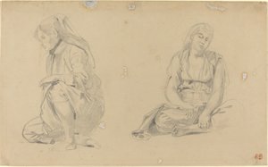 अल्जीयर्स की महिलाएं, 1833। द्वारा यूजीन डेलाक्रोइक्स