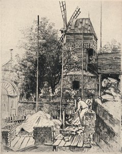 द मौलिन डे ला गैलेट, मोंटमार्ट्रे, 1915 द्वारा यूजीन डेलाट्रे