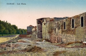 दमिश्क, सीरिया, दीवारें द्वारा यूरोपीय फोटोग्राफर