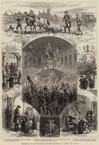 वियना में सम्राट जोसेफ द्वितीय की शताब्दी का उत्सव (उत्कीर्णन) द्वारा यूरोपीय स्कूल