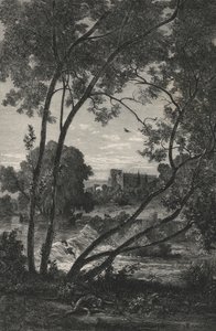 चैट्सवर्थ, ड्यूक ऑफ डेवोनशायर, इंग्लैंड (उत्कीर्णन) द्वारा यूरोपीय स्कूल