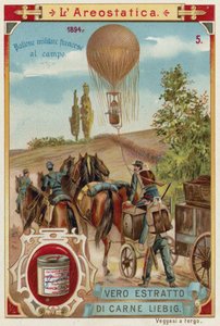 मैदान में फ्रांसीसी सैन्य गुब्बारा, 1894 द्वारा यूरोपीय स्कूल