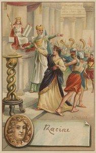 जीन रैसीन, फ्रांसीसी नाटककार और उनके नाटक अठाली से एक दृश्य (1691) द्वारा यूरोपीय स्कूल