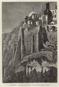 फिलिस्तीन, कॉन्वेंट ऑफ सैन सबास को सीड्रोन की धार से देखा जाता है द्वारा यूरोपीय स्कूल