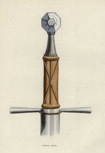 Poignee D'Epee (रंगीन उत्कीर्णन) द्वारा यूरोपीय स्कूल