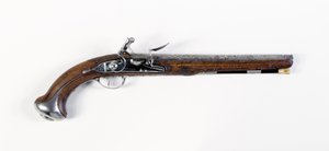 स्टील-माउंटेड "काठी" पिस्तौल की Lafayette-Washington जोड़ी, c.1775-76 द्वारा यूरोपीय स्कूल