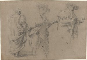 एक जज और दो सज्जन वकील द्वारा Eustache Le Sueur