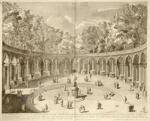 कोलोनेड, वर्साय, c.1715 (उत्कीर्णन) द्वारा एफ। (बाद में) Delamonce