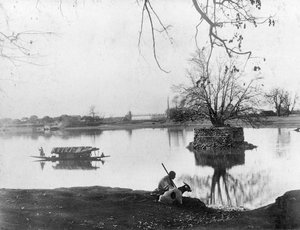 Jhelum river, Shadipur, Kashmir, India, early 20th century