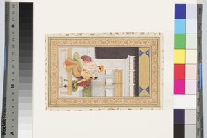 दीपक राग, c.1750 (अपारदर्शी जल रंग और कागज पर सोना, एक एल्बम पृष्ठ पर रखा गया) द्वारा फ़कीर ullah फ़क़ीर ullah