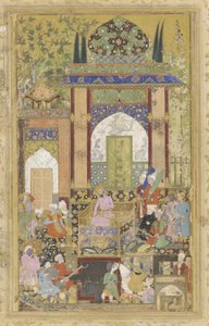 बाबर को 1580-85 में एक दरबारी प्राप्त हुआ