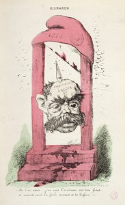 ओटो वॉन बिस्मार्क का कैरिकेचर (1815-98) 1870